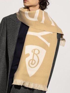 Burberry Men's Wool Logo B-Shield Scarf